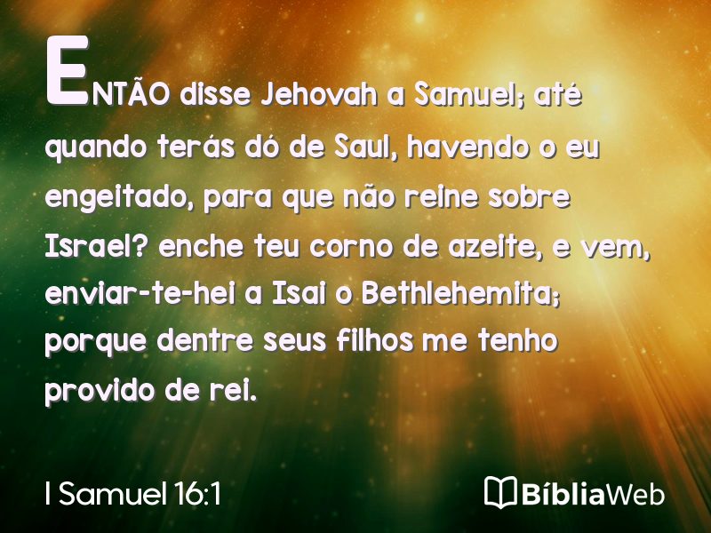 I Samuel 16:1 em imagem para compartilhar