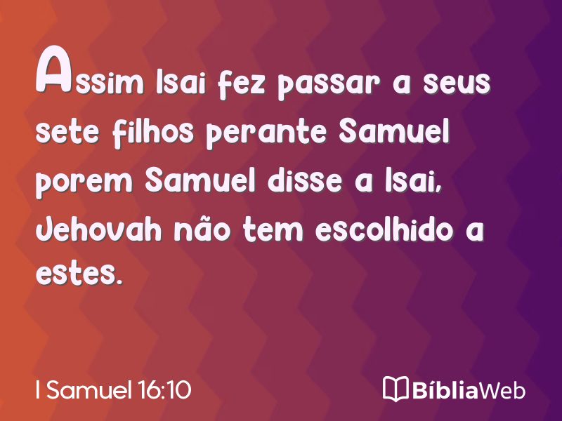I Samuel 16:10 em imagem para compartilhar