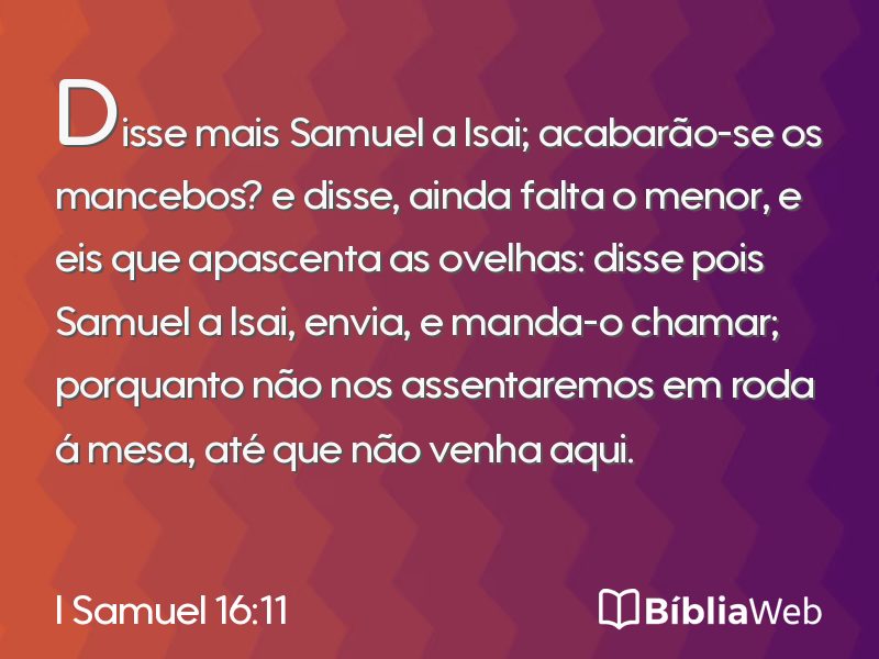 I Samuel 16:11 em imagem para compartilhar