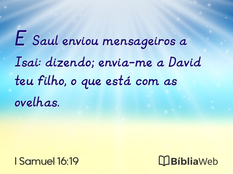 I Samuel 16:19 em imagem para compartilhar