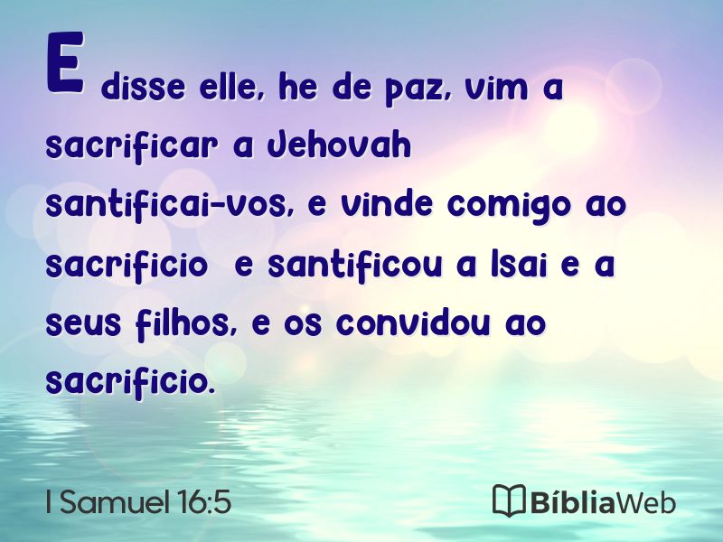 I Samuel 16:5 em imagem para compartilhar