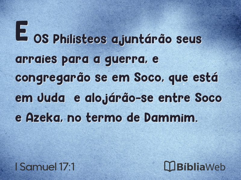 I Samuel 17:1 em imagem para compartilhar