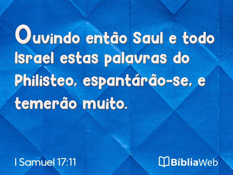 I Samuel 17:11 em imagem para compartilhar