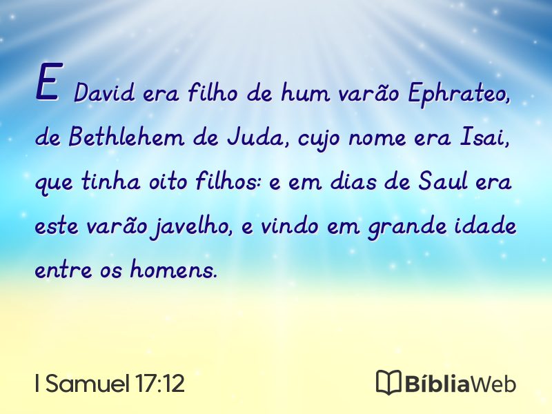 I Samuel 17:12 em imagem para compartilhar
