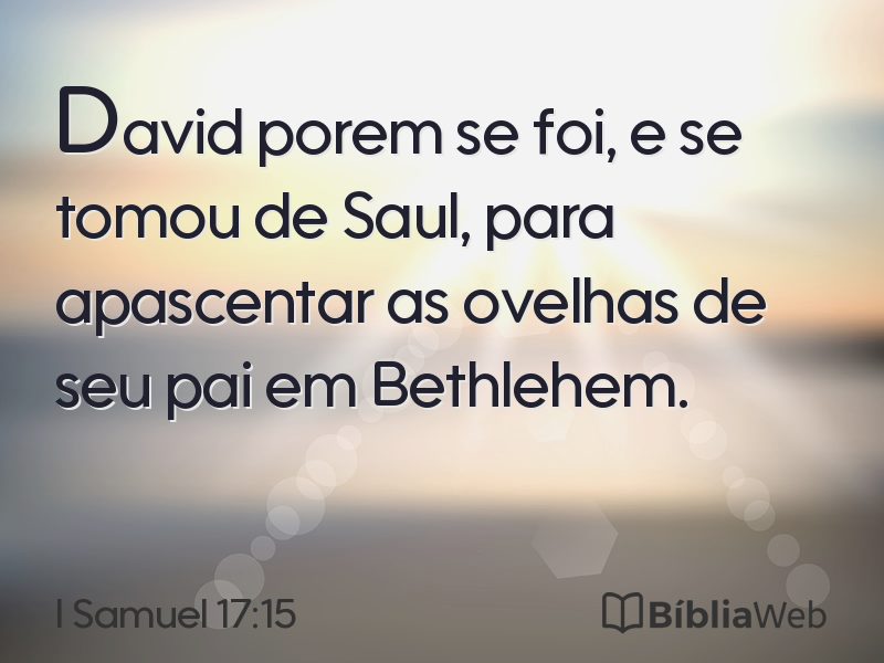 I Samuel 17:15 em imagem para compartilhar
