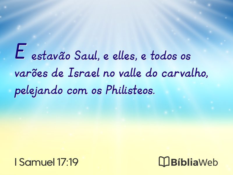 I Samuel 17:19 em imagem para compartilhar