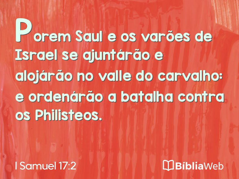 I Samuel 17:2 em imagem para compartilhar