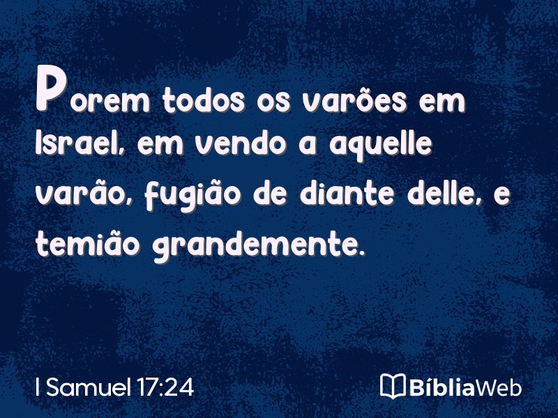 I Samuel 17:24 em imagem para compartilhar