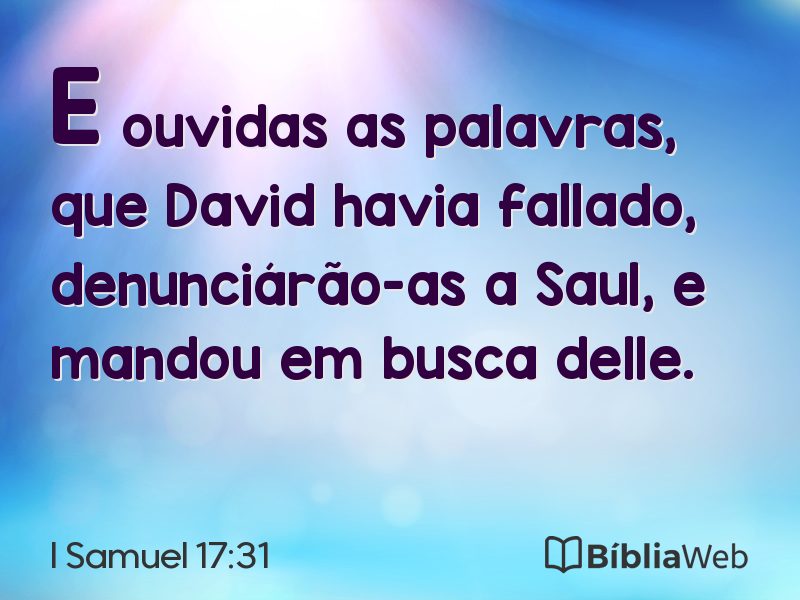 I Samuel 17:31 em imagem para compartilhar
