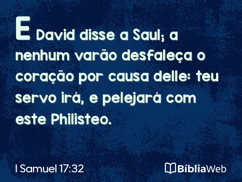 I Samuel 17:32 em imagem para compartilhar