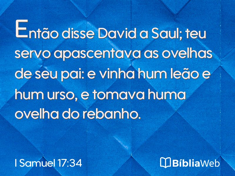 I Samuel 17:34 em imagem para compartilhar
