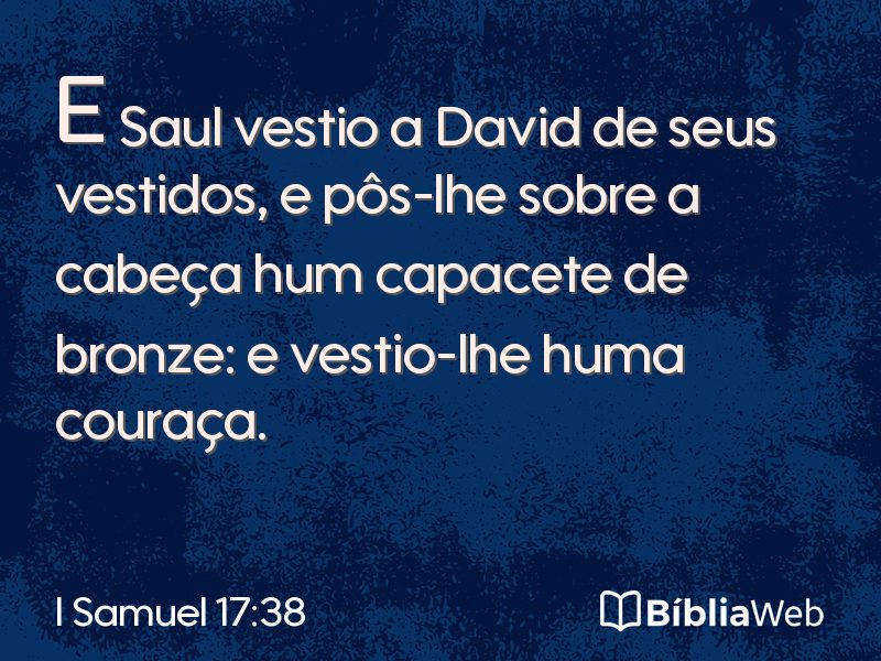 I Samuel 17:38 em imagem para compartilhar