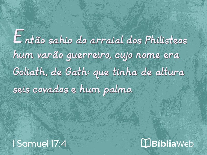 I Samuel 17:4 em imagem para compartilhar