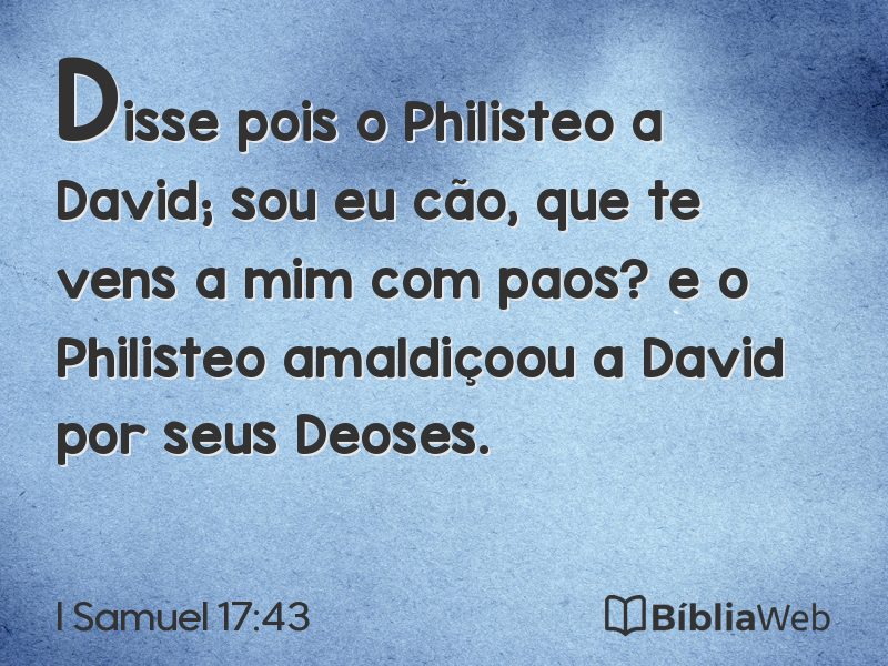 I Samuel 17:43 em imagem para compartilhar