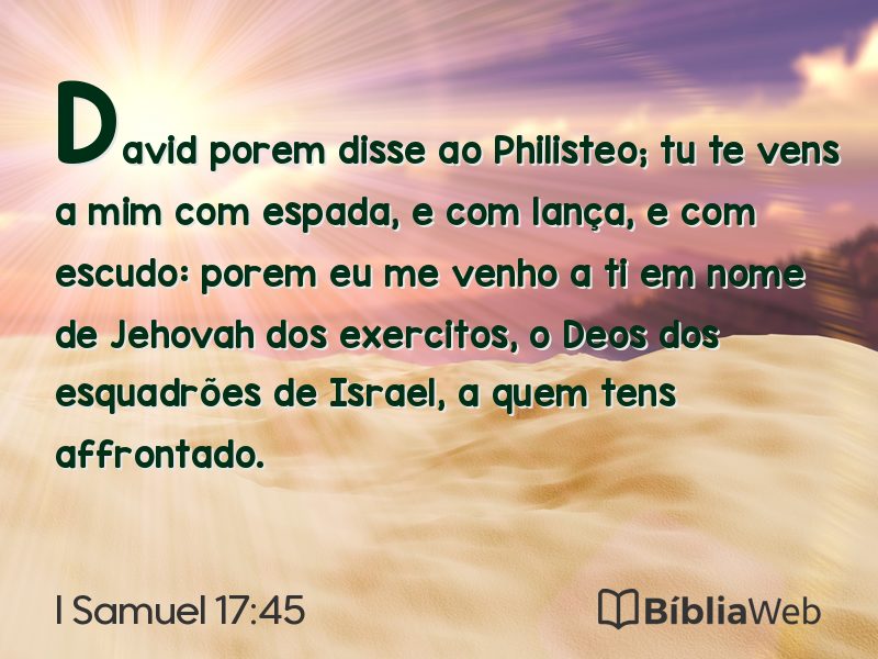 I Samuel 17:45 em imagem para compartilhar