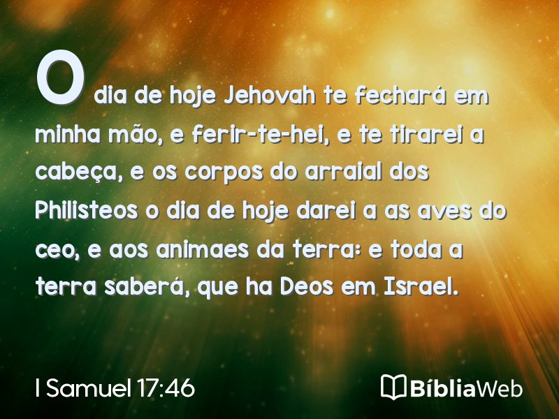 I Samuel 17:46 em imagem para compartilhar