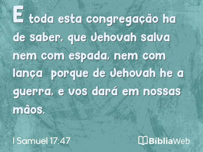 I Samuel 17:47 em imagem para compartilhar