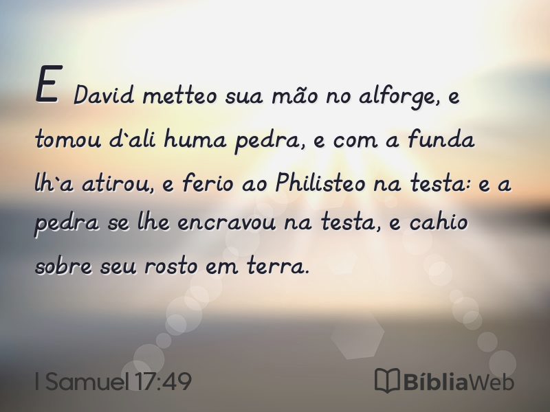 I Samuel 17:49 em imagem para compartilhar