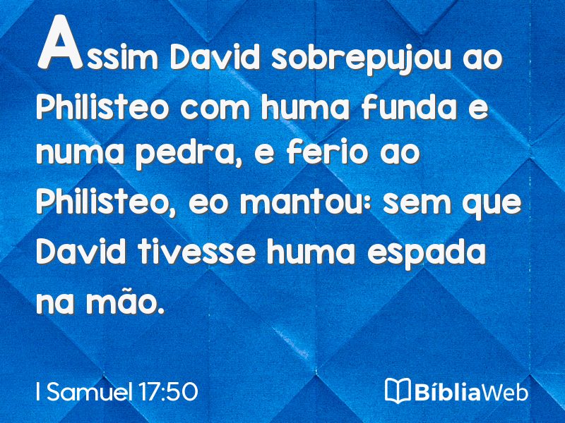 I Samuel 17:50 em imagem para compartilhar