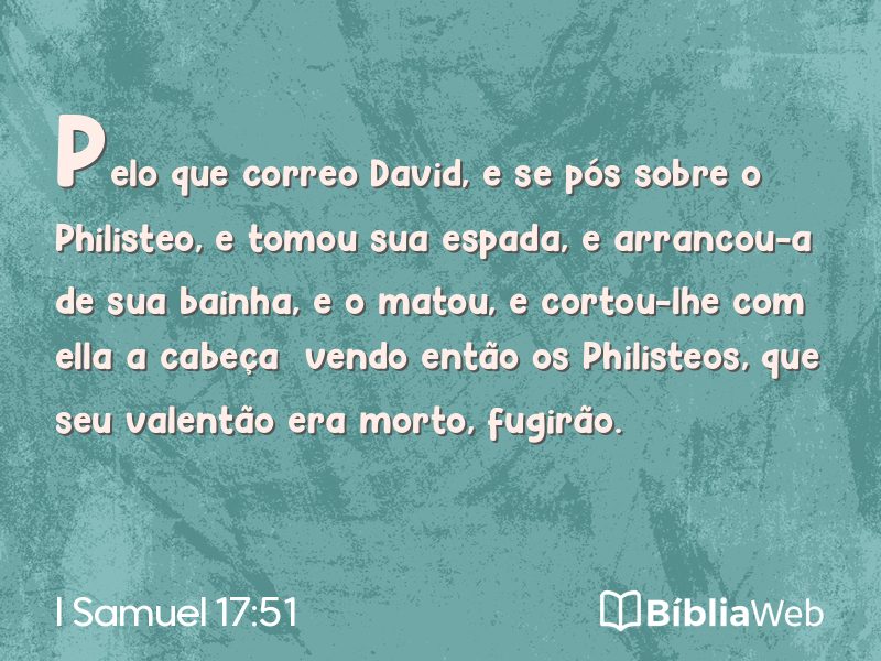 I Samuel 17:51 em imagem para compartilhar