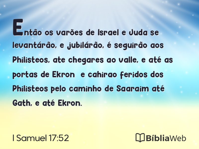 I Samuel 17:52 em imagem para compartilhar