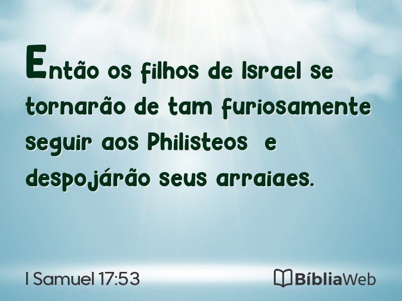 I Samuel 17:53 em imagem para compartilhar