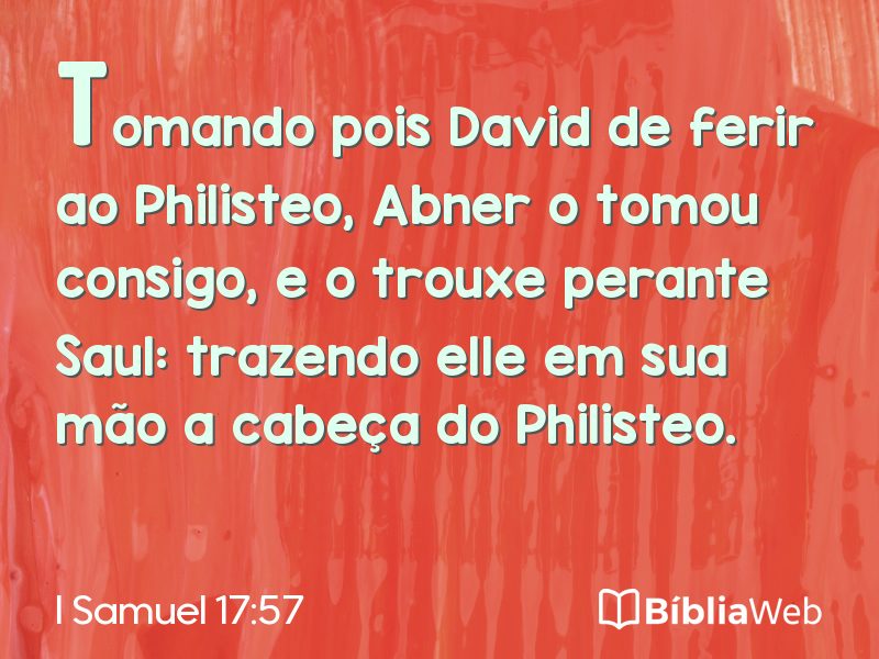 I Samuel 17:57 em imagem para compartilhar