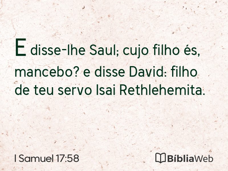 I Samuel 17:58 em imagem para compartilhar