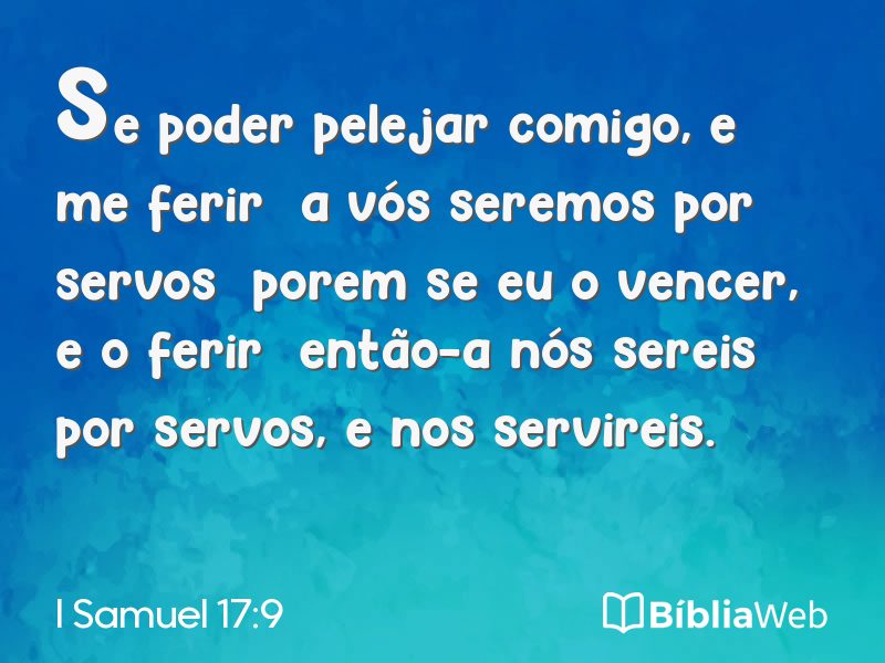 I Samuel 17:9 em imagem para compartilhar