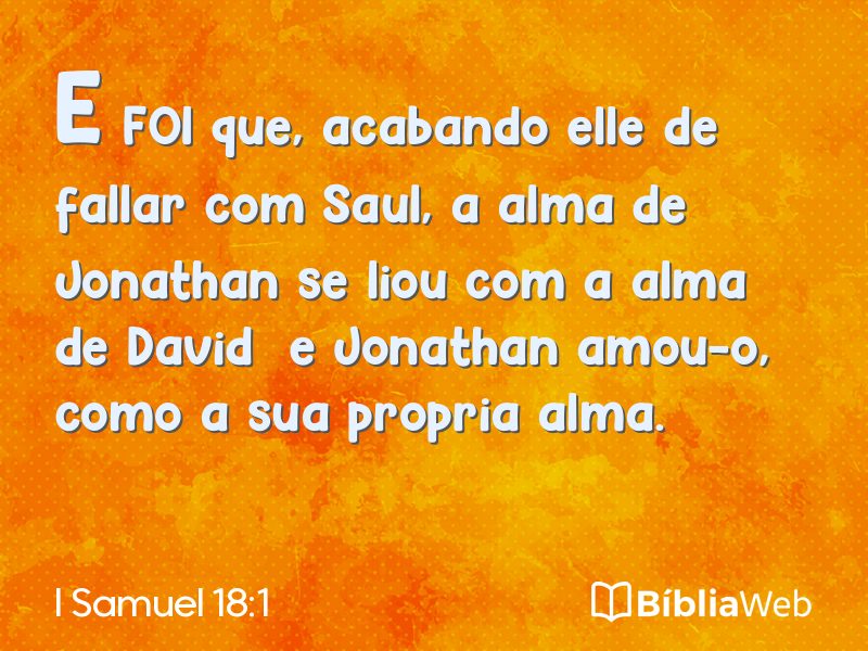 I Samuel 18:1 em imagem para compartilhar