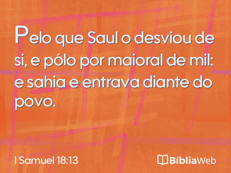 I Samuel 18:13 em imagem para compartilhar