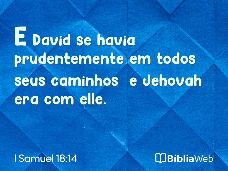 I Samuel 18:14 em imagem para compartilhar