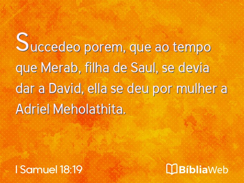 I Samuel 18:19 em imagem para compartilhar
