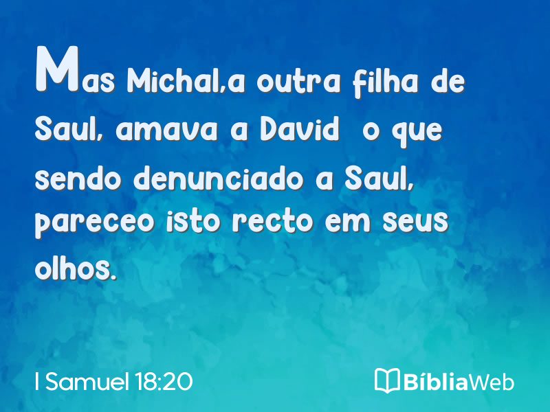 I Samuel 18:20 em imagem para compartilhar