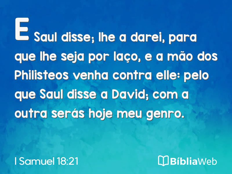 I Samuel 18:21 em imagem para compartilhar