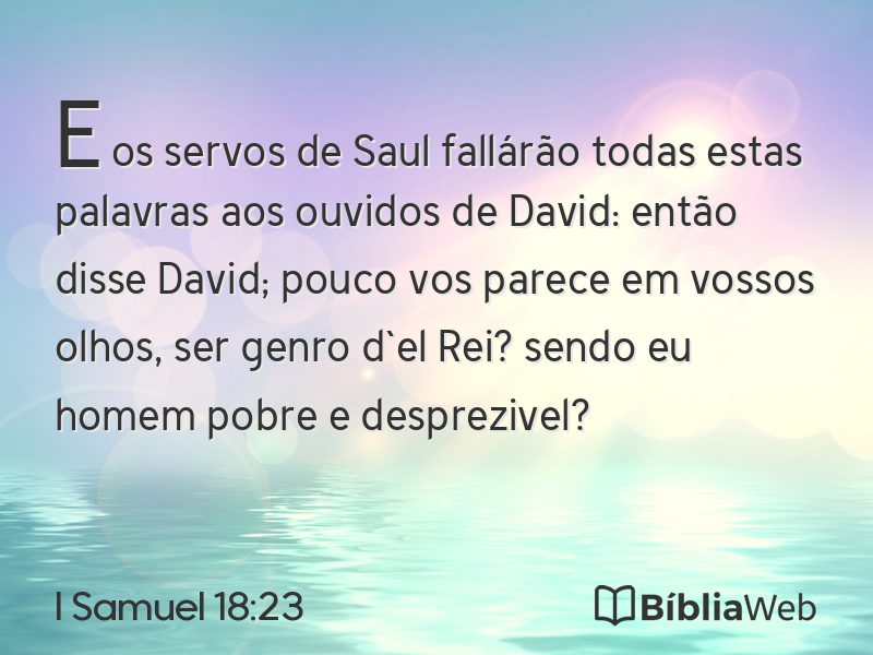 I Samuel 18:23 em imagem para compartilhar