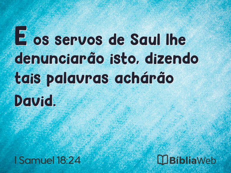 I Samuel 18:24 em imagem para compartilhar