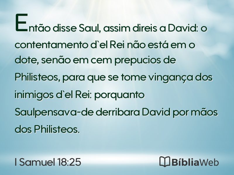 I Samuel 18:25 em imagem para compartilhar