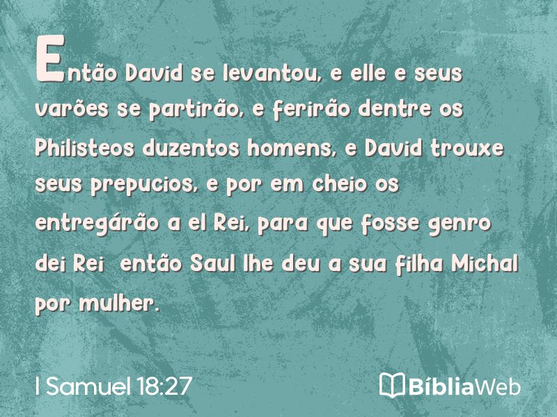 I Samuel 18:27 em imagem para compartilhar