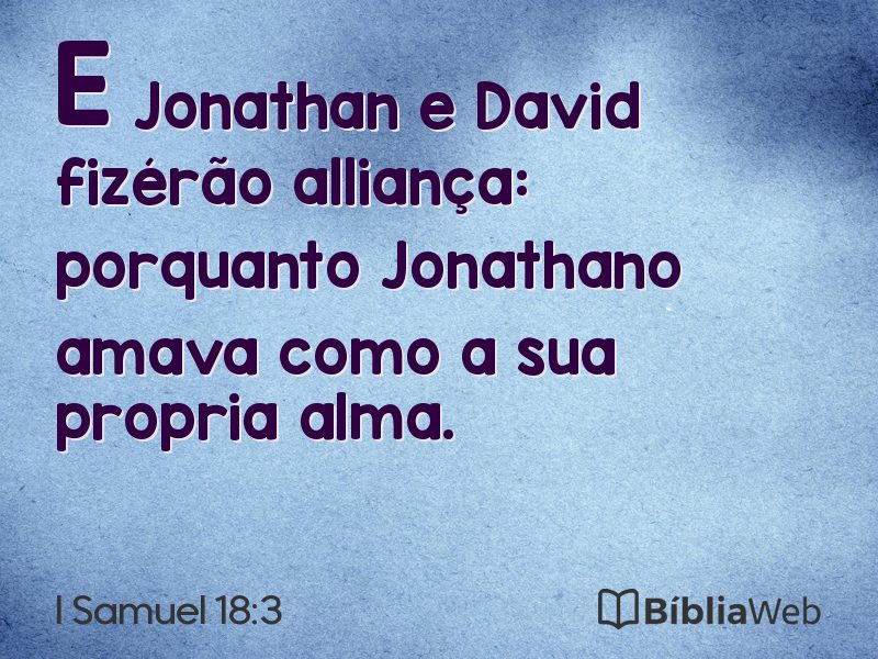 I Samuel 18:3 em imagem para compartilhar