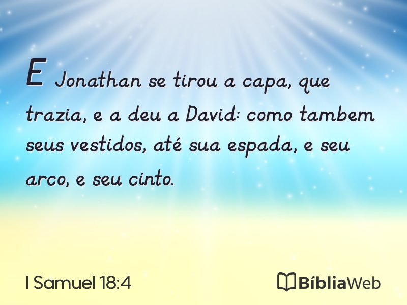 I Samuel 18:4 em imagem para compartilhar