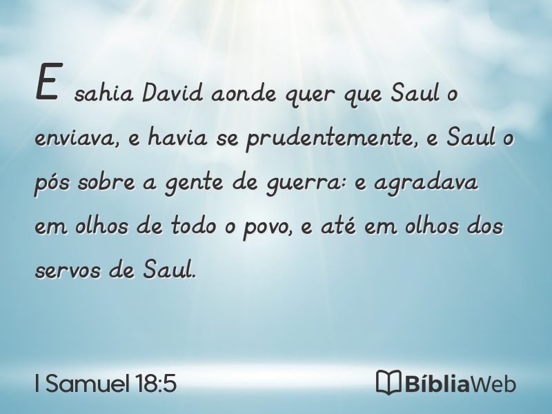 I Samuel 18:5 em imagem para compartilhar