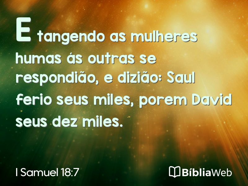 I Samuel 18:7 em imagem para compartilhar