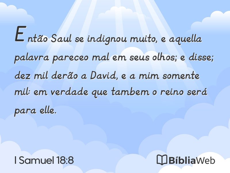 I Samuel 18:8 em imagem para compartilhar