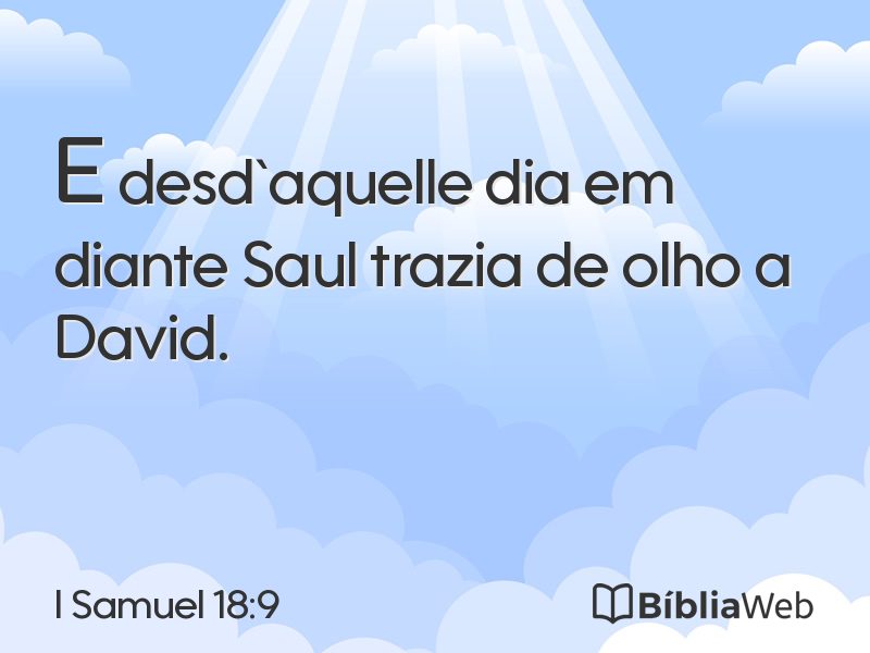 I Samuel 18:9 em imagem para compartilhar