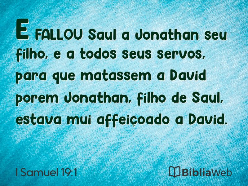 I Samuel 19:1 em imagem para compartilhar