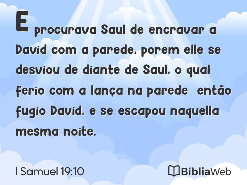 I Samuel 19:10 em imagem para compartilhar