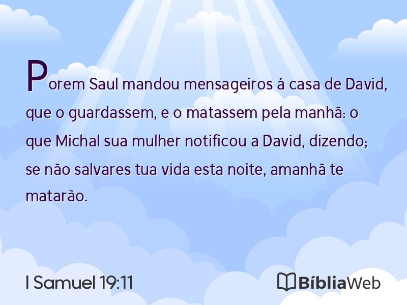 I Samuel 19:11 em imagem para compartilhar