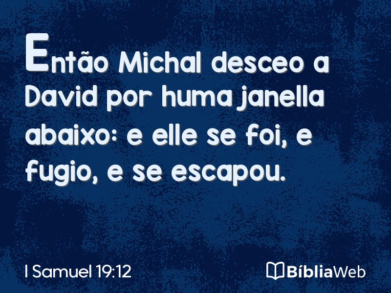 I Samuel 19:12 em imagem para compartilhar