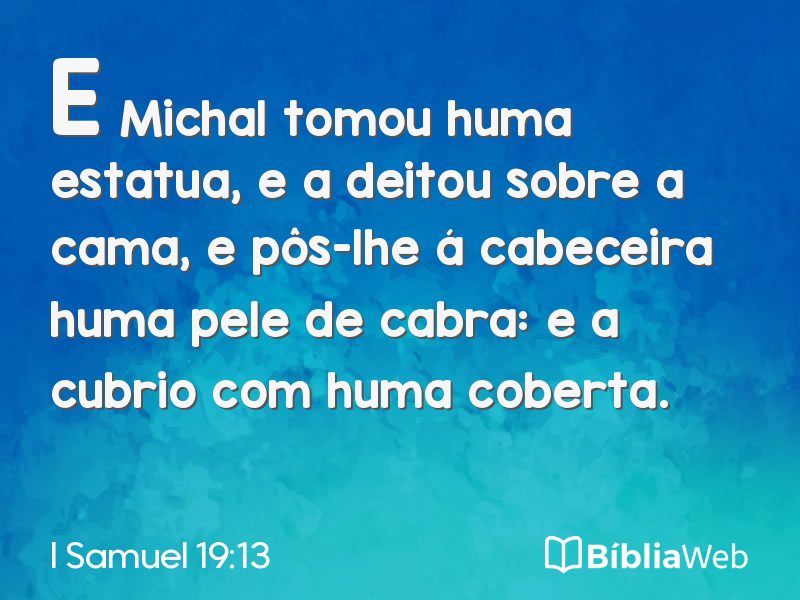 I Samuel 19:13 em imagem para compartilhar